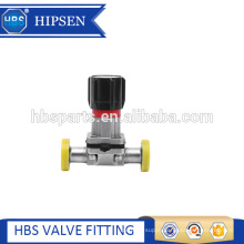 Mini type food grade sanitary stainless steel clamp diaphragm valve